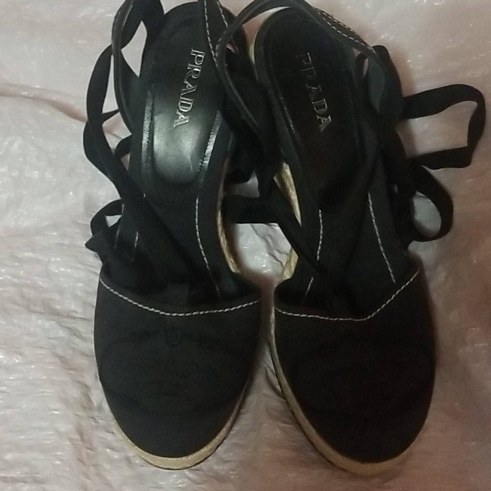 Wedge espadrilles never worn no box no bag